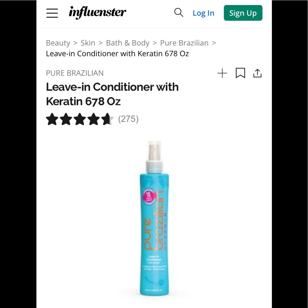 Pure‎ Brazilian leave in conditioner